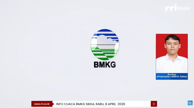 Cuaca Sikka dan Nagekeo Didominasi Hujan Ringan Besok