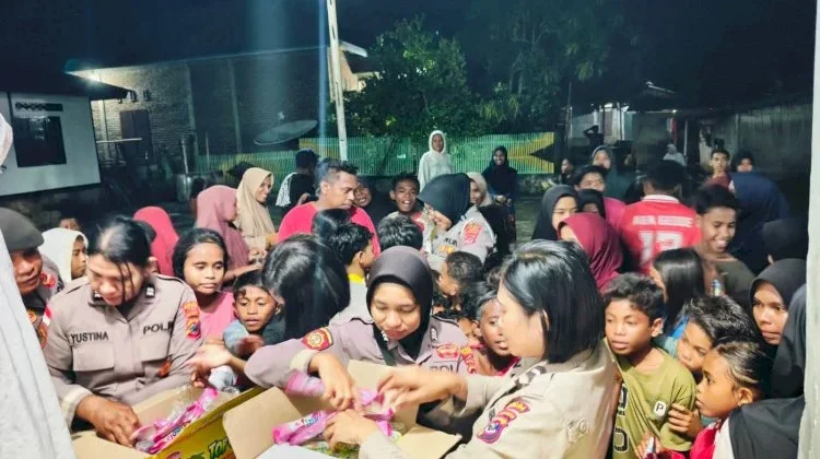 Polwan Polres Flores Timur Bantu Pulihkan Trauma Anak Korban Gempa
