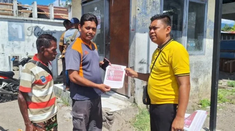 Polsek Alok Sebar Pamflet Cari Warga Hilang