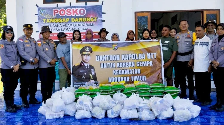 Kapolda NTT Salurkan Bantuan untuk Korban Gempa Flotim