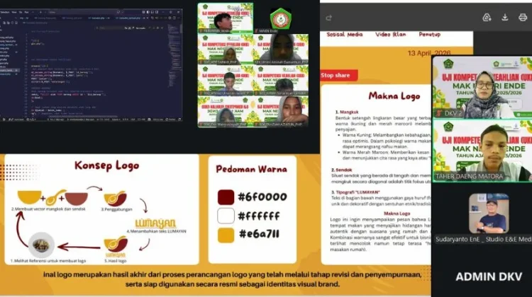 MAKN Ende Gelar UKK Virtual, 92 Siswa Unjuk Kompetensi Berstandar Industri