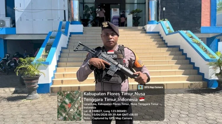 Polres Flotim Amankan Objek Vital Perbankan Larantuka