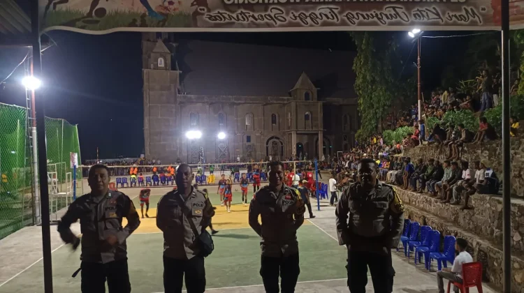 Aparat Kepolisian Kawal Ketat Turnamen Worhonio Cup 1 di Ende Utara