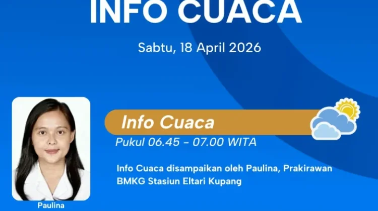 Cuaca NTT Hari Ini Berawan Disertai Hujan