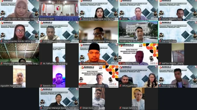 Bawaslu Ende Perkuat Kehumasan, Ikuti Evaluasi Triwulan I Secara Daring