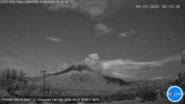 Erupsi Kedua Lewotobi Laki-laki, Kolom Abu 400 Meter Mengarah Barat Laut
