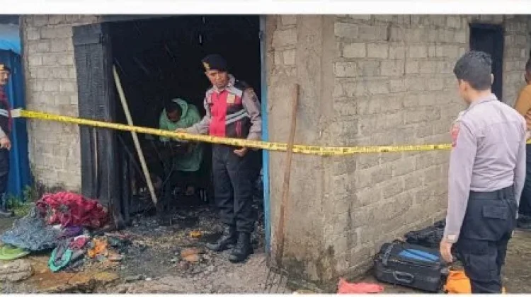 Gerak Cepat SPKT Polres Manggarai dan Warga ,Atasi Kebakaran Hebat di Lawir