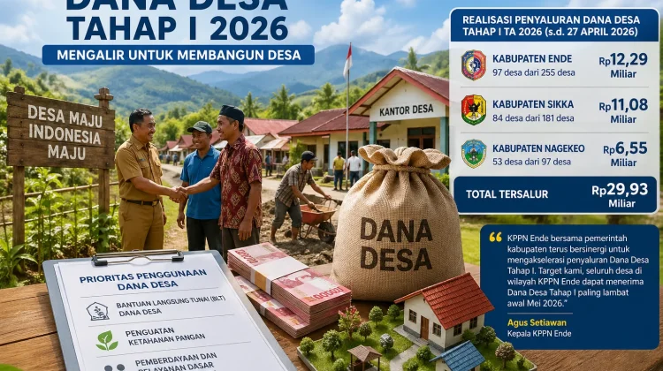 Dana Desa Tahap I Tembus Rp29,93 Miliar, KPPN Ende Lakukan Akselerasi
