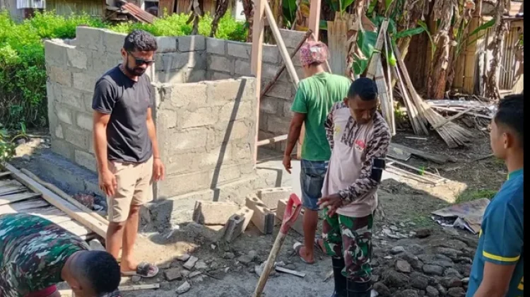 TMMD ke-128, Pembangunan  MCK Warga di Desa Aelipo Berlanjut