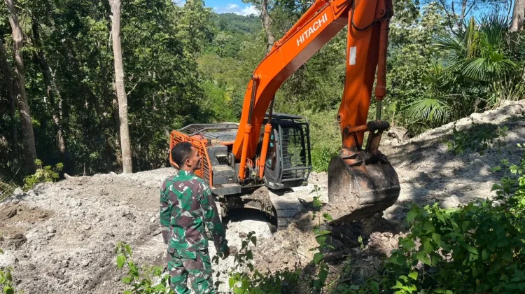 TMMD ke-128, Pembukaan Jalan Aelipo–Fata’atu Timur Capai 20 Persen