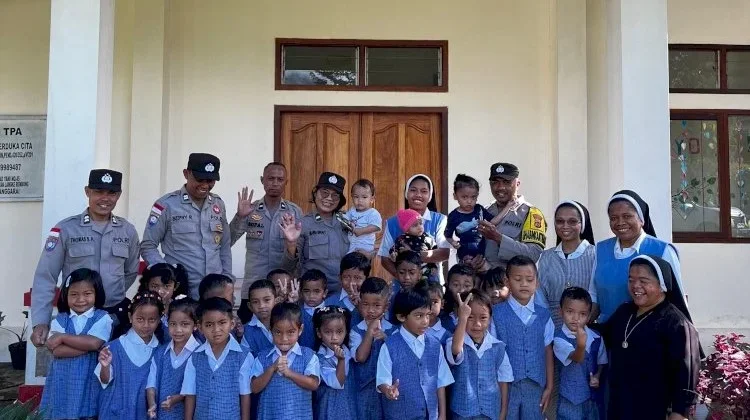 Polres Manggarai Sambangi PAUD MBC, Pastikan Pengasuhan dan Pendidikan Anak Aman