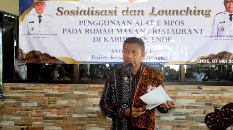 Wakil Bupati Ende Launching Mesin MPOS untuk Tingkatkan PAD