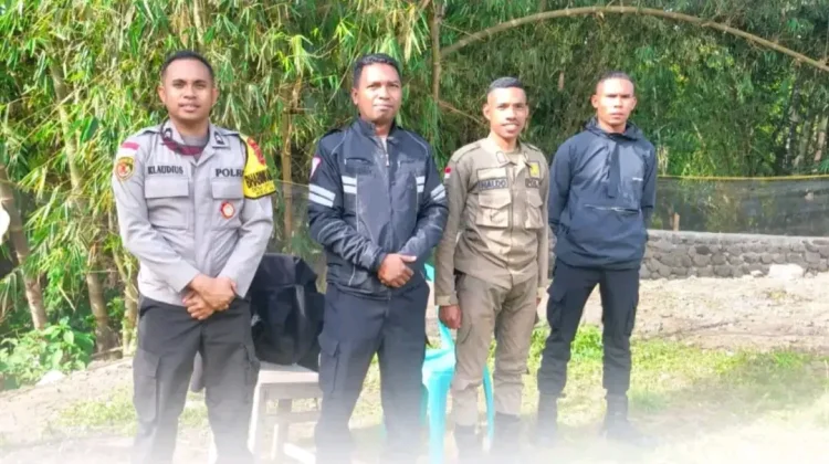 Amankan Turnamen Bowali Cup I, Personel Polres Ngada Sampaikan Pesan Kamtibmas