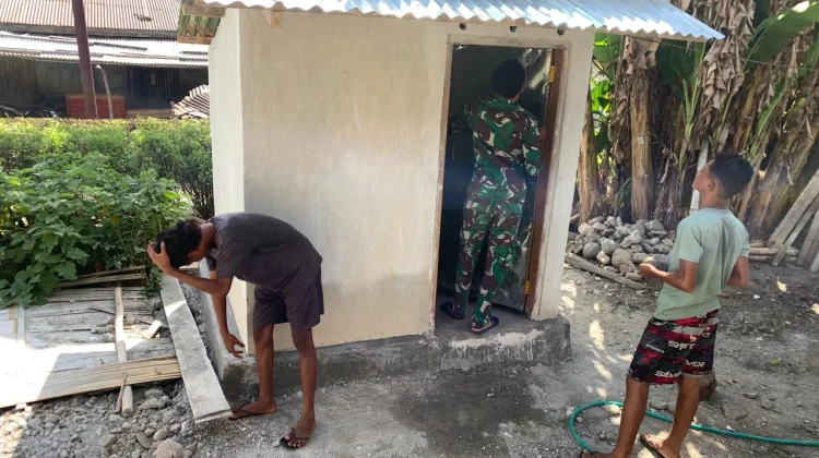 Pembangunan MCK Warga di TMMD Ke-128, Capai Tahap Akhir