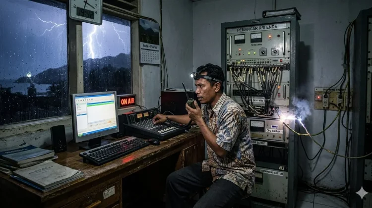 Sambaran Petir Ancam Operasional RRI Ende