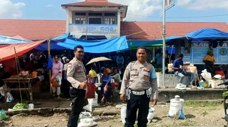 Harga Sembako di Pasar Soa Stabil, Polsek Soa Intensif Monitoring