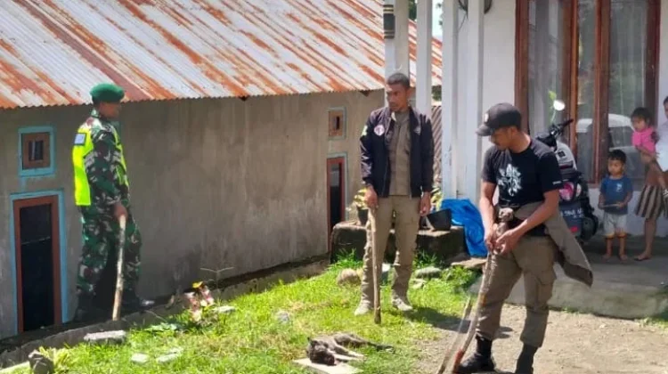 Koramil Ruteng Kawal Eliminasi HPR dan Edukasi Warga Carep Tentang Bahaya Rabies