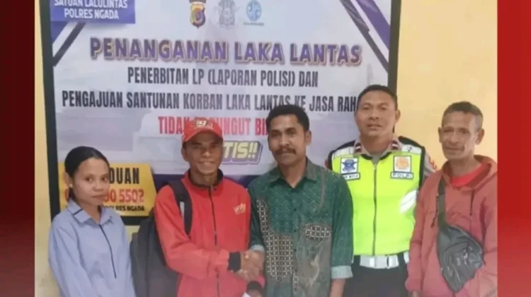 Sat Lantas Polres Ngada Selesaikan Kasus Laka Lantas dengan Restorative Justice