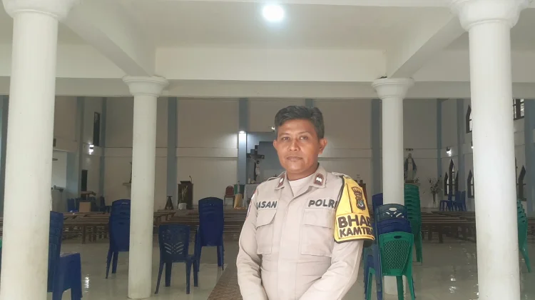 Polres Ende Lakukan Pengamanan Ibadah Kenaikan Yesus Kristus di Stasi Mbomba