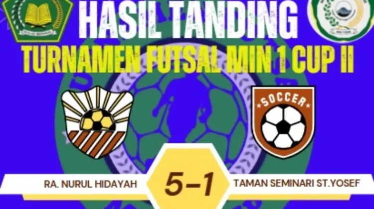 Duel Seru Futsal MIN 1 Cup II, RA Nurul Hidayah Taklukkan Taman Seminari St. Yosef