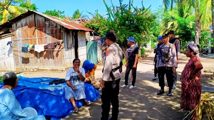 Patroli Dialogis Pos Pam Bele Polres Flores Timur Jaga Kondusivitas Warga