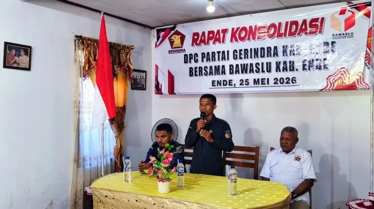 Bangun Komunikasi Politik Sehat, Bawaslu Ende Konsolidasi Bersama Gerindra