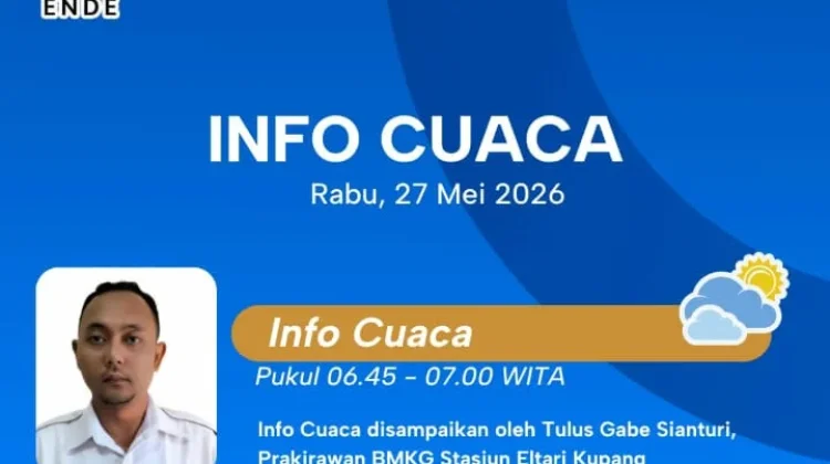 Cuaca NTT Hari Ini, BMKG Ingatkan Potensi Angin Kencang