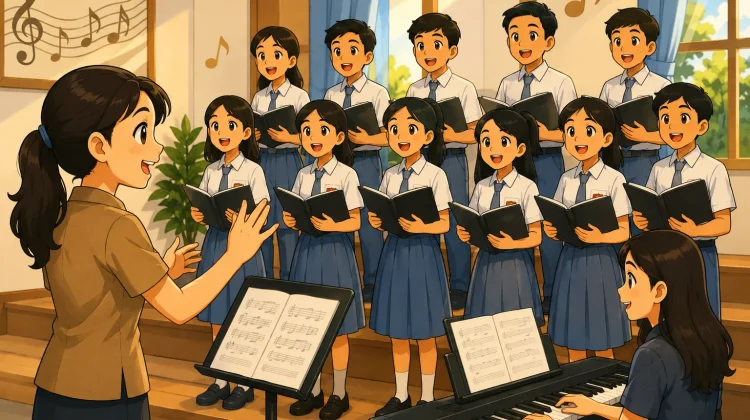 Pendamping Paduan Suara Dorong Pelajar Percaya Diri Kembangkan Bakat Seni
