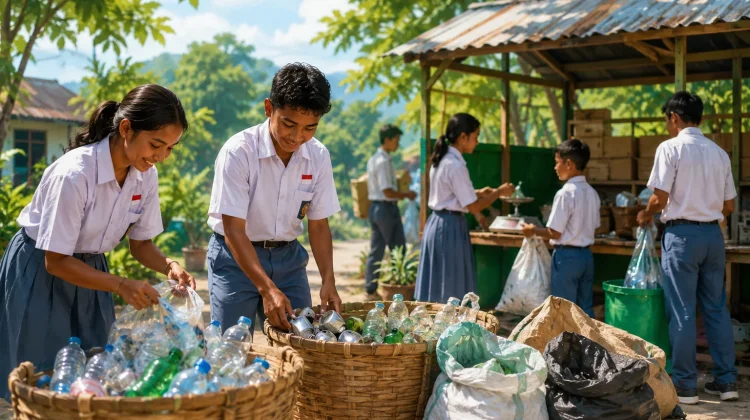 Pelajar Ende Dorong Bank Sampah Berbasis Komunitas