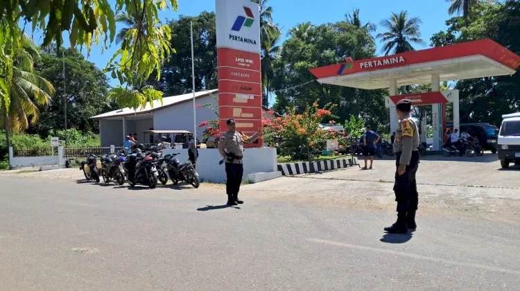 Polsek Reo Intensifkan Patroli di SPBU, Jaga Keamanan & Kelancaran Distribusi BBM