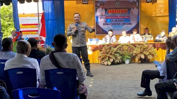Kapolres Flores Timur Dorong Penyelesaian Konflik lewat Dialog