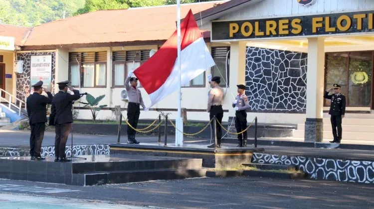 Polres Flores Timur Teguhkan Nilai Pancasila lewat Upacara