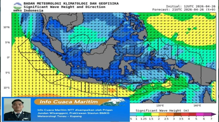 BMKG Peringatkan Gelombang Tinggi di Perairan NTT