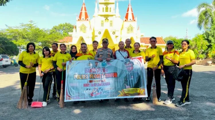 Polres Flotim Gelar Bhakti Religi di Gereja Katedral Larantuka