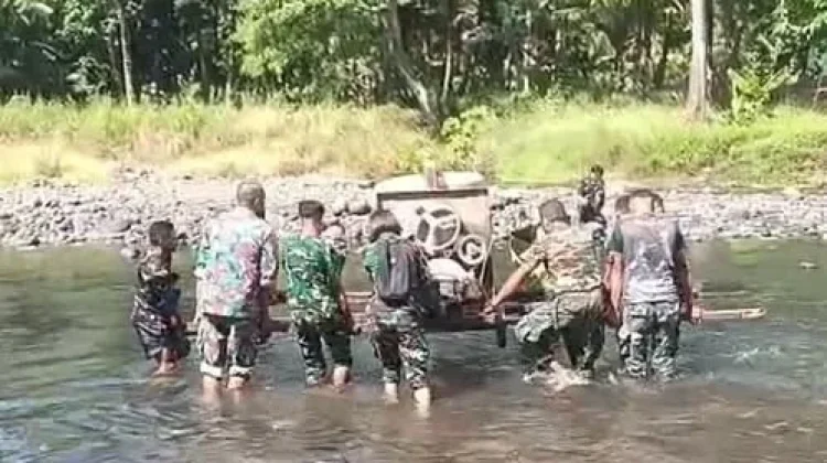 Pembangunan Jembatan Gantung Perintis Garuda di Talibura Terus Dipercepat