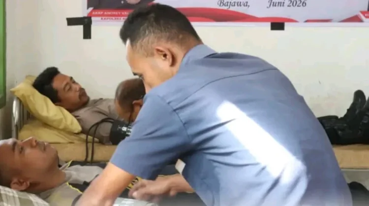 Polres Ngada Gelar Donor Darah Sambut HUT Bhayangkara Ke-80