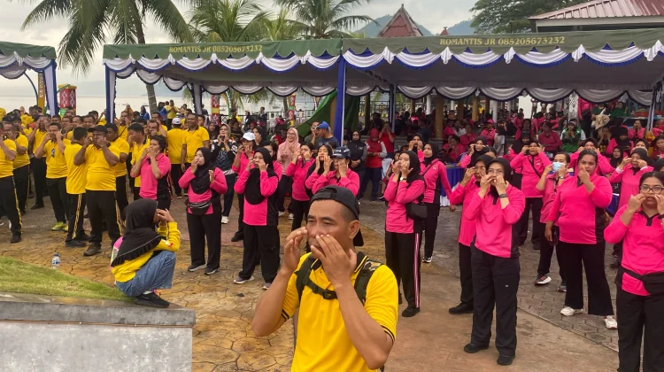 Polres Ende Padukan Olahraga dan Terapi USEFT Sambut Hari Bhayangkara Ke-80