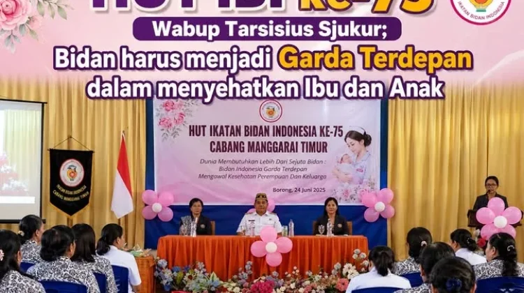 Wabup Manggarai Timur Apresiasi Dedikasi Bidan pada HUT IBI