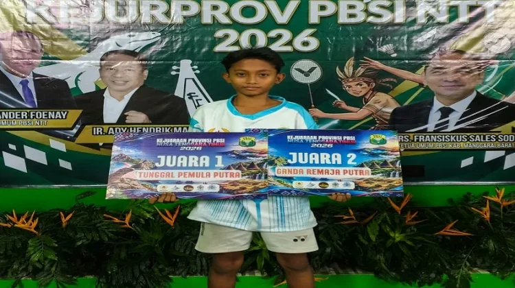 Siswa MTsN 2 Manggarai Barat Borong Dua Gelar pada Kejurprov PBSI NTT 2026