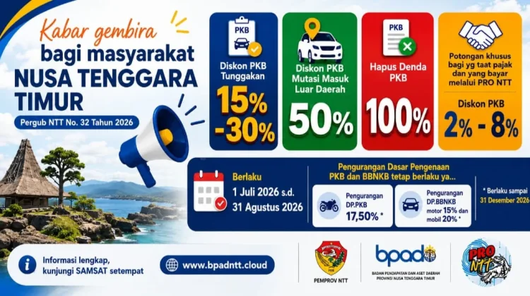 Pemprov NTT Berlakukan Diskon Pajak Kendaraan