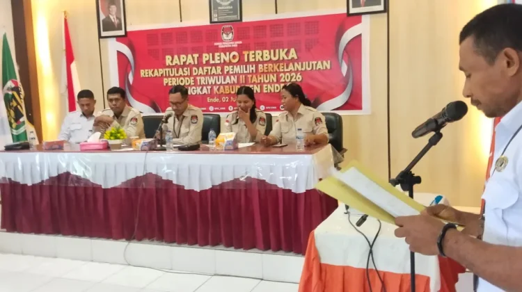 KPU Ende Tetapkan DPB Triwulan II 218.488 Pemilih