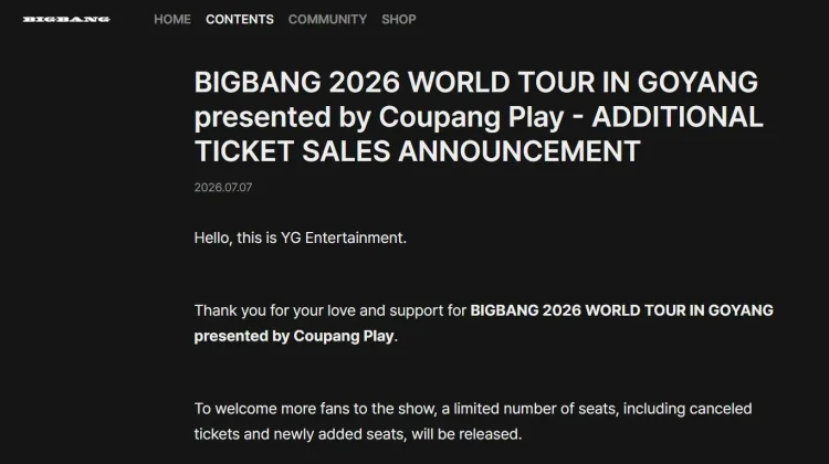 BIGBANG Tambah Tiket setelah 22 Menit Sold Out