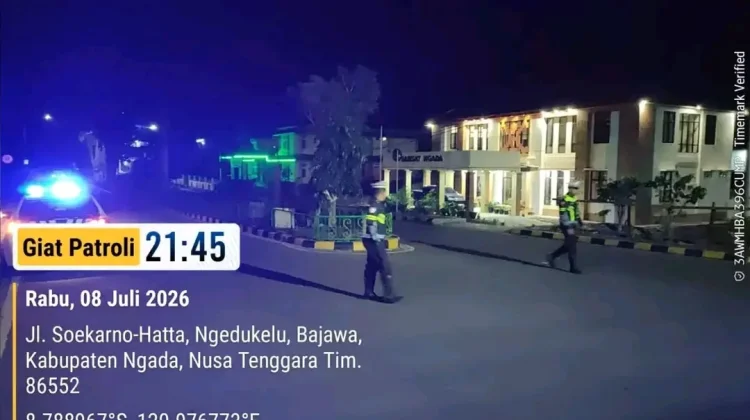 Satlantas Polres Ngada Intensifkan Patroli Lampu Biru