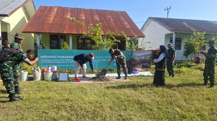 Meruorah dan Kodim 1630 Manggarai Barat Revitalisasi Perpustakaan SDN Gorontalo