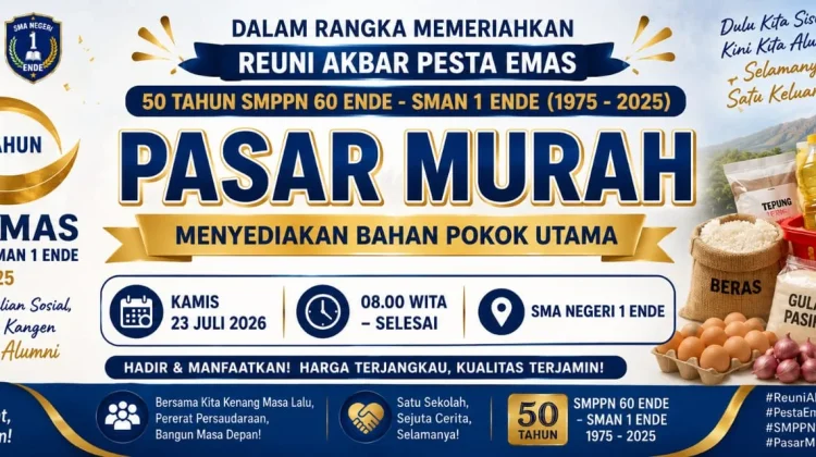Pasar Murah Meriahkan Reuni 50 Tahun SMPPN 60–SMAN 1 Ende