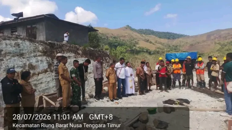 Polres Ngada Dukung Pembangunan Kopdes Merah Putih di Riung Barat