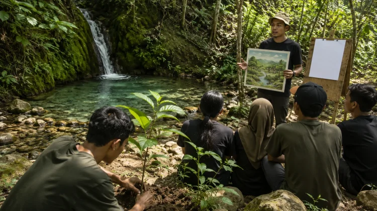 Komunitas Hutan Terakhir Siapkan Sekolah Mata Air