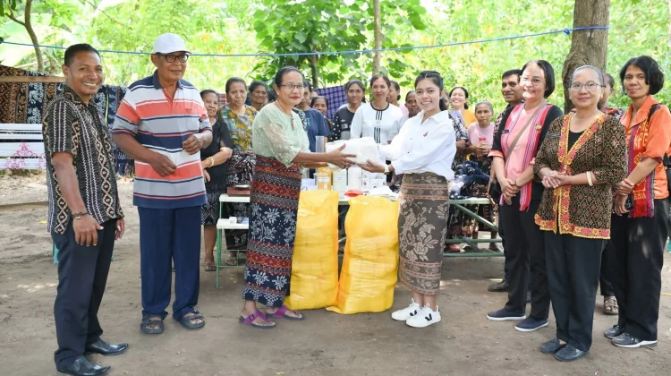 PKK Sikka Dukung Penenun lewat Bantuan Benang Berkualitas Lokal