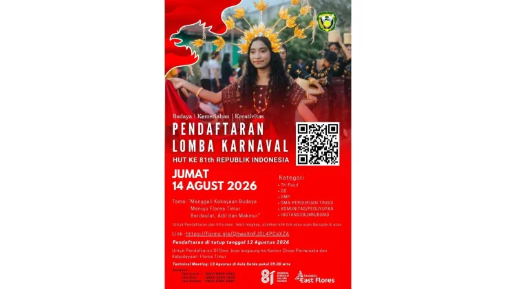 Pemkab Flores Timur Buka Pendaftaran Lomba Karnaval HUT Ke-81 RI