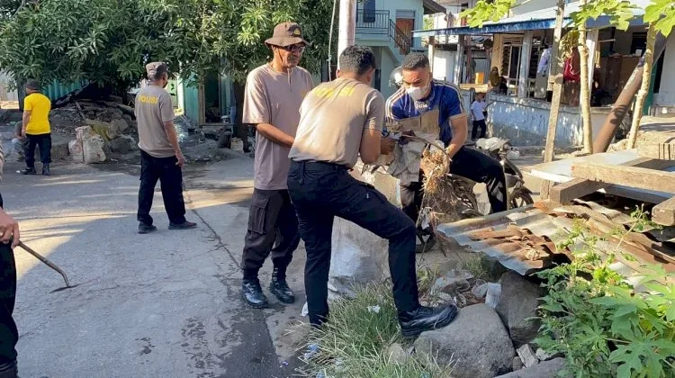 Polres Flores Timur Gelar Kerja Bakti Sambut HUT Ke-81 RI